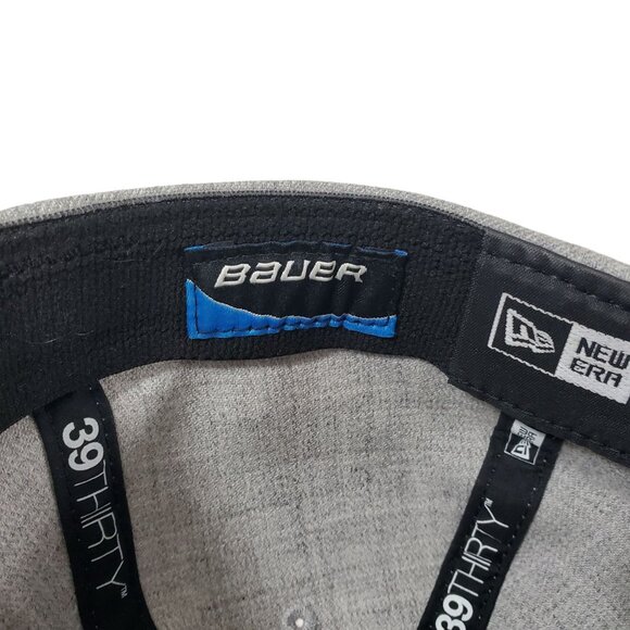 Bauer Hockey New Era 39Thirty Grey Hat Pink Ribbon Breast Cancer Stretch Fit M/L - Picture 11 of 12
